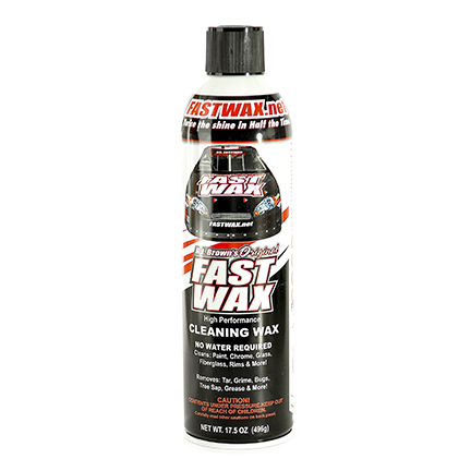 Fast Wax "RJ Brown's Original" is a high performance no water required cleaning wax great for metal surfaces, glass, appliances, for year round application