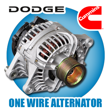 Dodge One Wire Alternator 5.9 Cummins Dodge Ram 12V, 136A, 8 groove pulley 1989 1990 1991 1992 1993 1994 1995 1996 1997 1998 1999 2000 2001 2002
