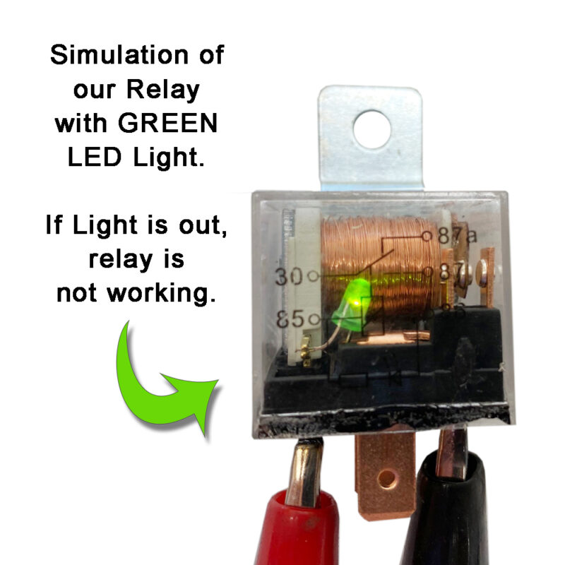 12v Transparent 5 Pin Relay with green LED Light indicator 100A Surge - 50A Continuous