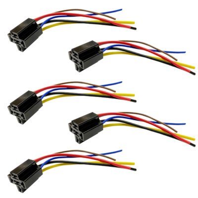 12v 5 pin Relay Harness pack of 5